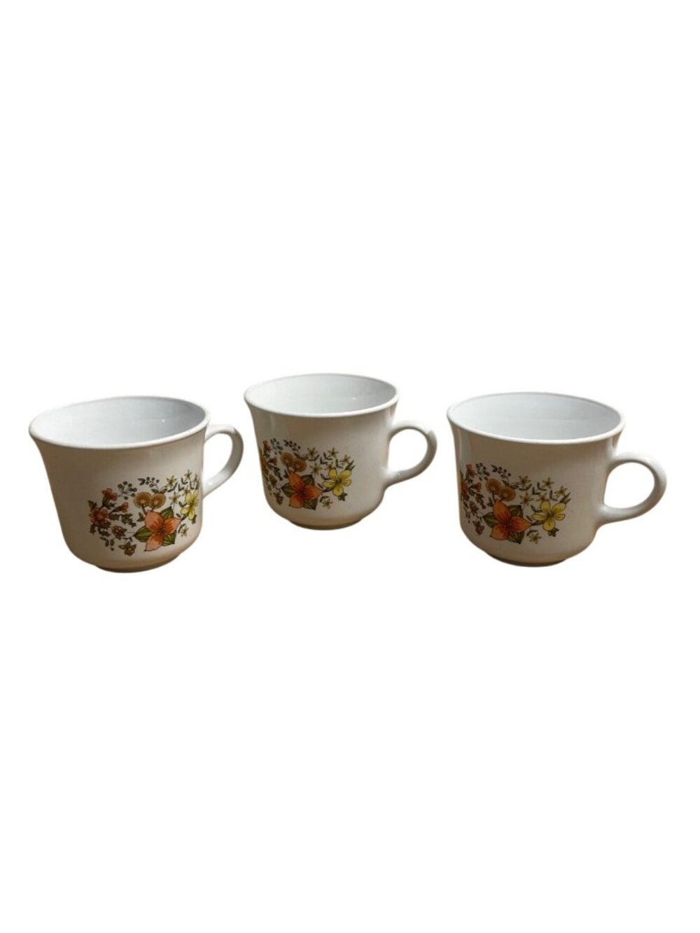 Vtg Corelle by Corning Indian Summer Pattern Coffee Mugs Tea Cups Set Of 3 USA